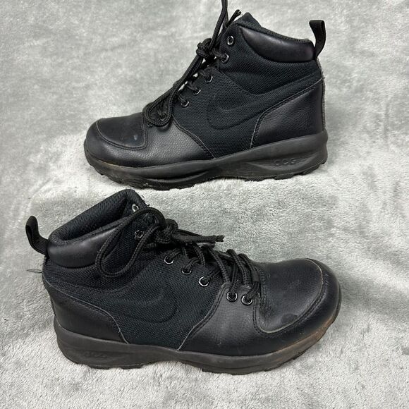 nike men's manoa leather boots black